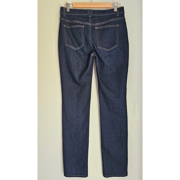 Duluth Trading Co Dark Wash Blue Denim Straight Leg Jeans Womens Sz 6x33 - Picture 2 of 6